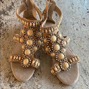 Beaded gladiator sandals